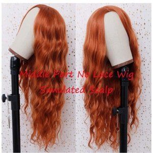 Ginger Wavy Hair Wigs